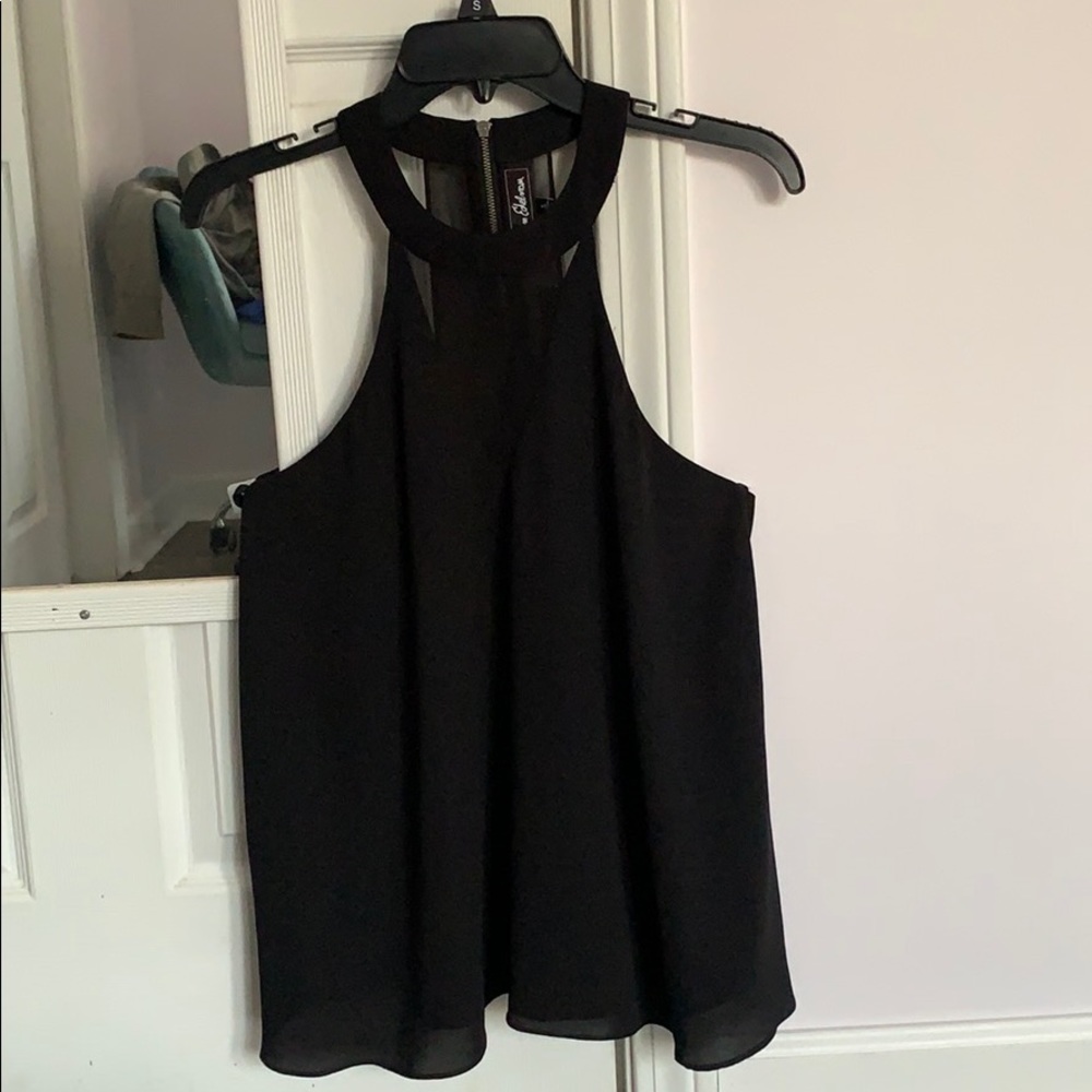 Sam Edelman Chiffon Halter Tank Top NWT